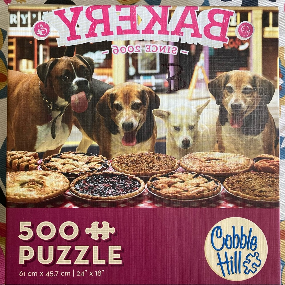 500 Piece Jigsaw Puzzle Cobble Hill Bakery Dogs Cobble Hill